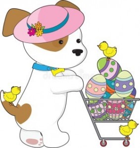 a cute easter doggy